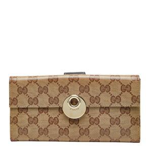 Gucci GG Crystal 231835 Beige Brown PVC Leather Women's Gucci